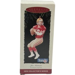 Hallmark Joe Montana Keepsake Ornament 1995 Football Legends 49ers Vintage